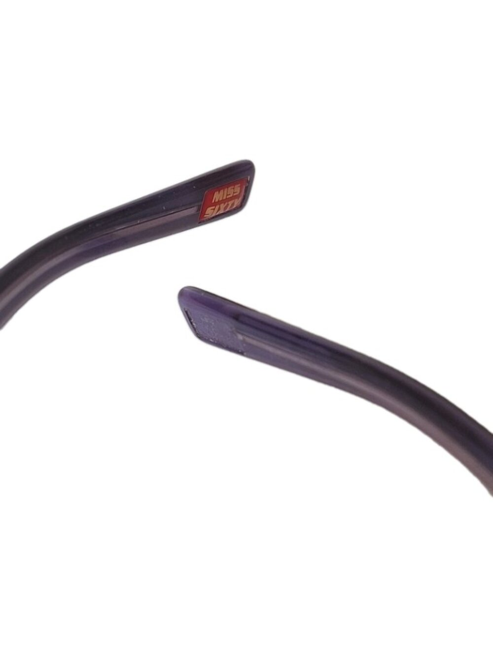 MISS SIXTY VINTAGE Y2K BLACK PURPLE RECTANGULAR FRAME SUNGLASSES - Picture 4 of 6